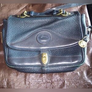 Vintage Blue Leather Dooney And Bourke Carrier Bag